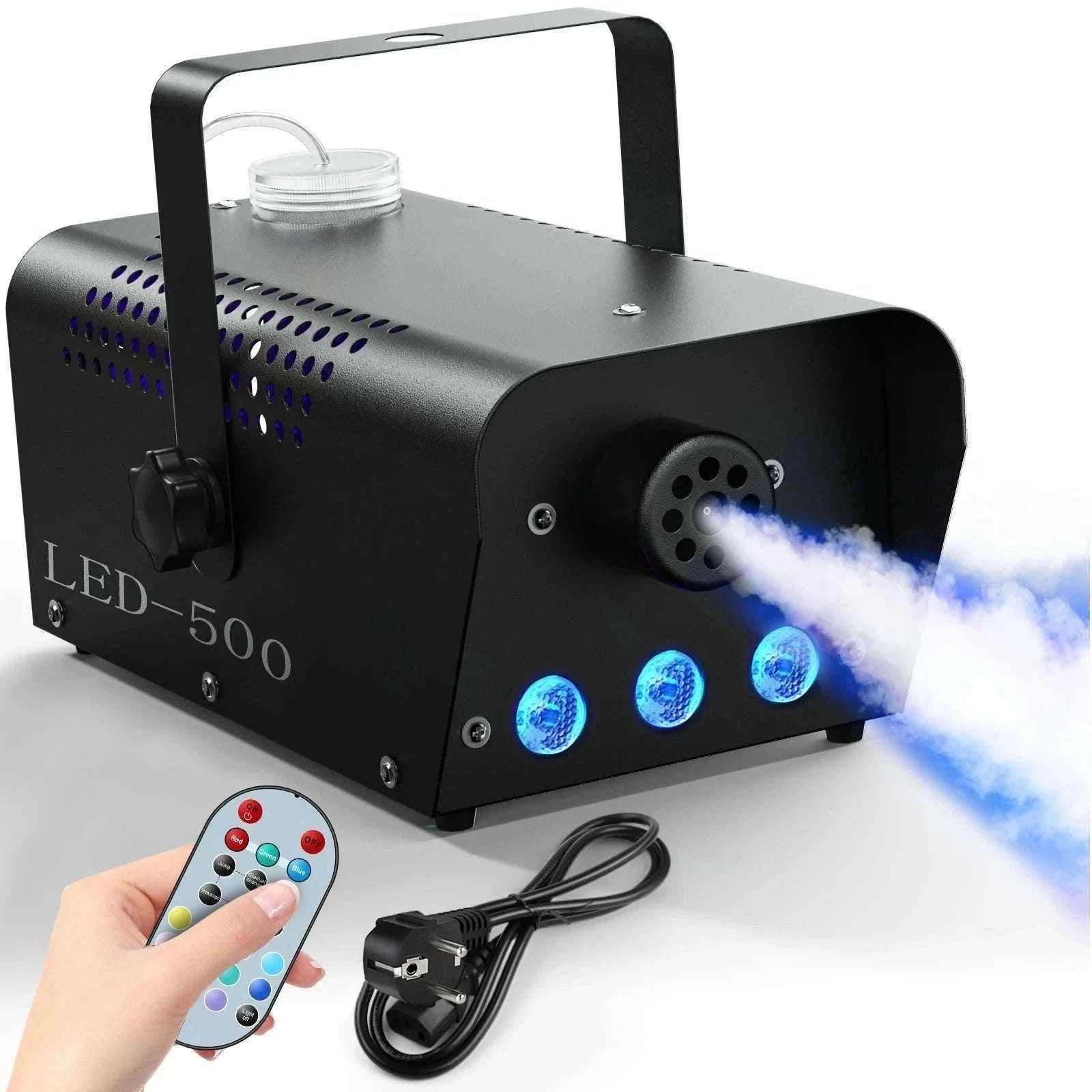 500W RGB Fog Machine with Remote for Parties and Events-GERMANY / EU Plug