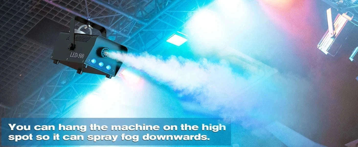 500W RGB Fog Machine with Remote for Parties and Events-GERMANY / EU Plug