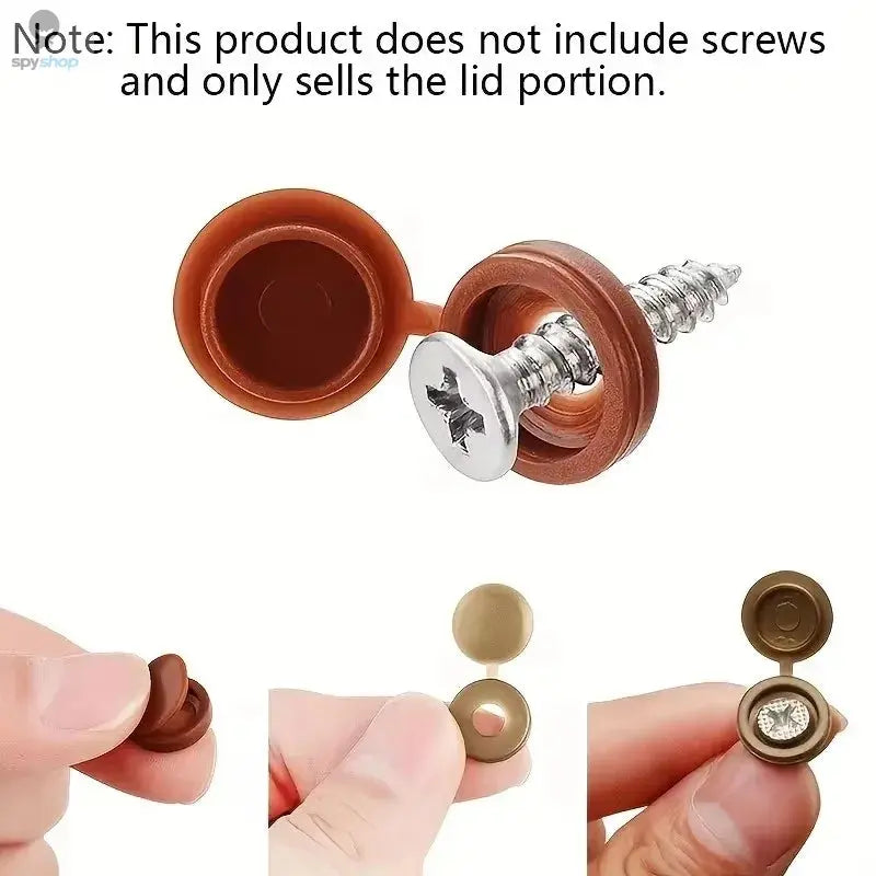 50PCS/Bag Practical Hinged Plastic Screw Fold Snap Protective Cap Button Nuts Cover Bolts Protect Furniture Decor Spy-shop.com