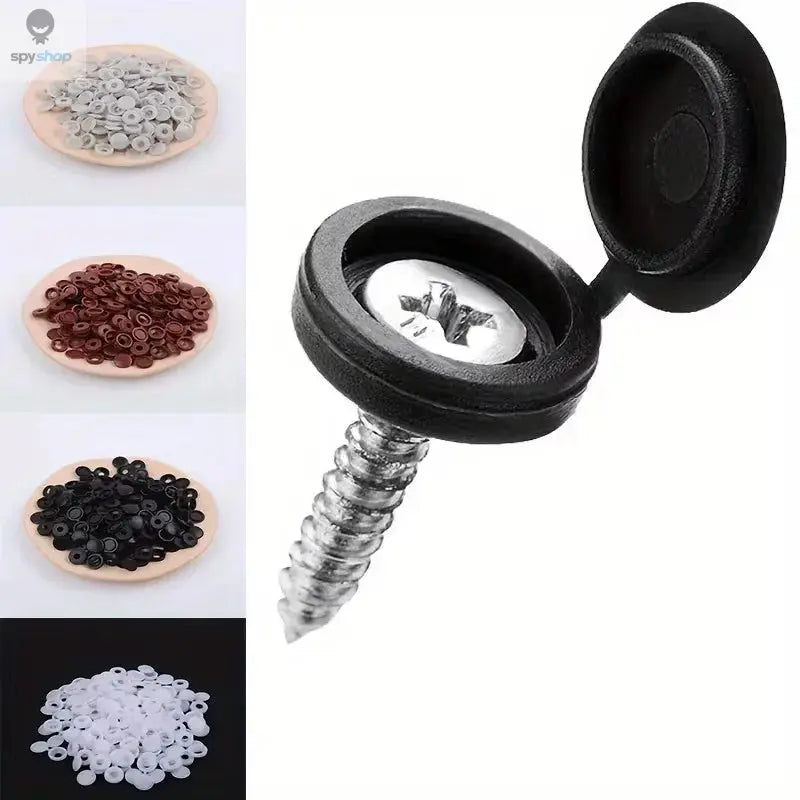 50PCS/Bag Practical Hinged Plastic Screw Fold Snap Protective Cap Button Nuts Cover Bolts Protect Furniture Decor Spy-shop.com