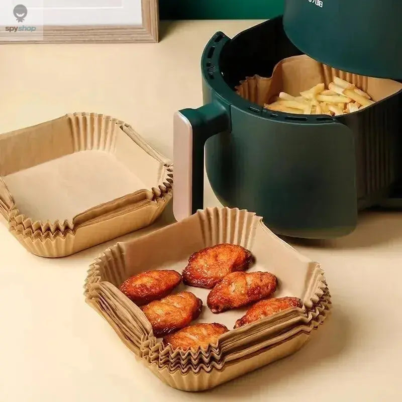 50Pcs Air Fryer Disposable Paper Non-Stick Airfryer Baking Papers Round Air-Fryer Paper Liners Paper Kitchen Accessories Spy-shop.com