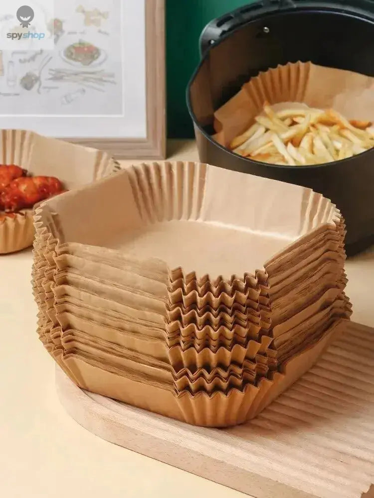 50Pcs Air Fryer Disposable Paper Non-Stick Airfryer Baking Papers Round Air-Fryer Paper Liners Paper Kitchen Accessories Spy-shop.com