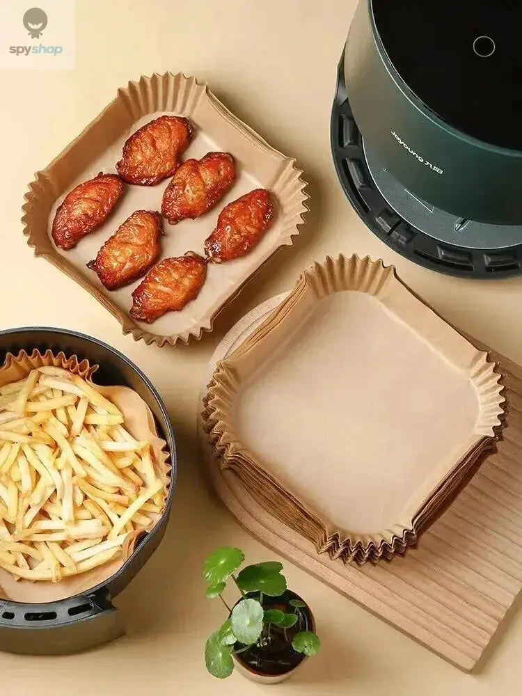50Pcs Air Fryer Disposable Paper Non-Stick Airfryer Baking Papers Round Air-Fryer Paper Liners Paper Kitchen Accessories Spy-shop.com