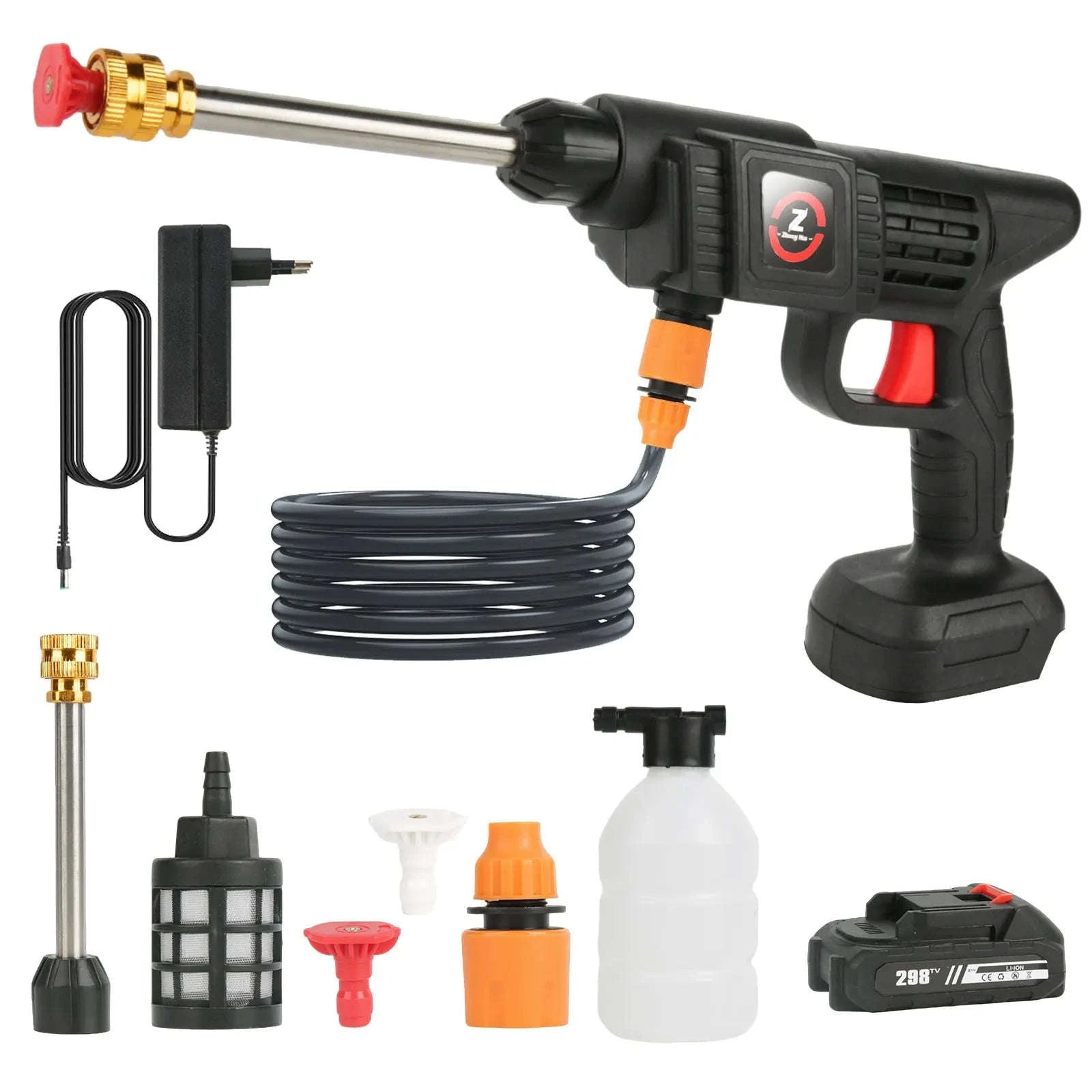 50BAR Cordless High Pressure Car Wash Washer Gun with Battery-T2.B / spain