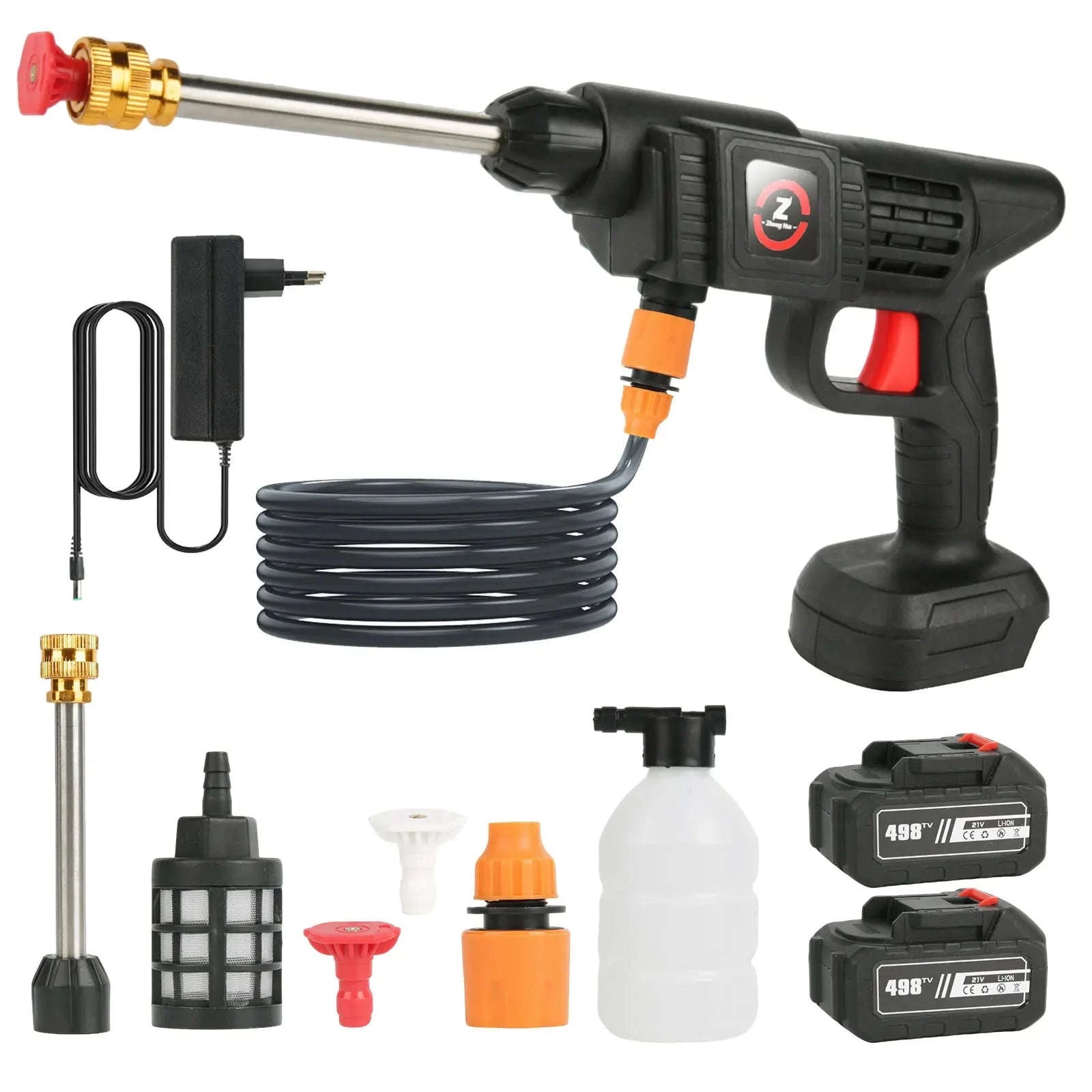 50Bar Cordless High Pressure Car Washer Spray Gun-2x10 cells Batteryies / Electric / EU|spain