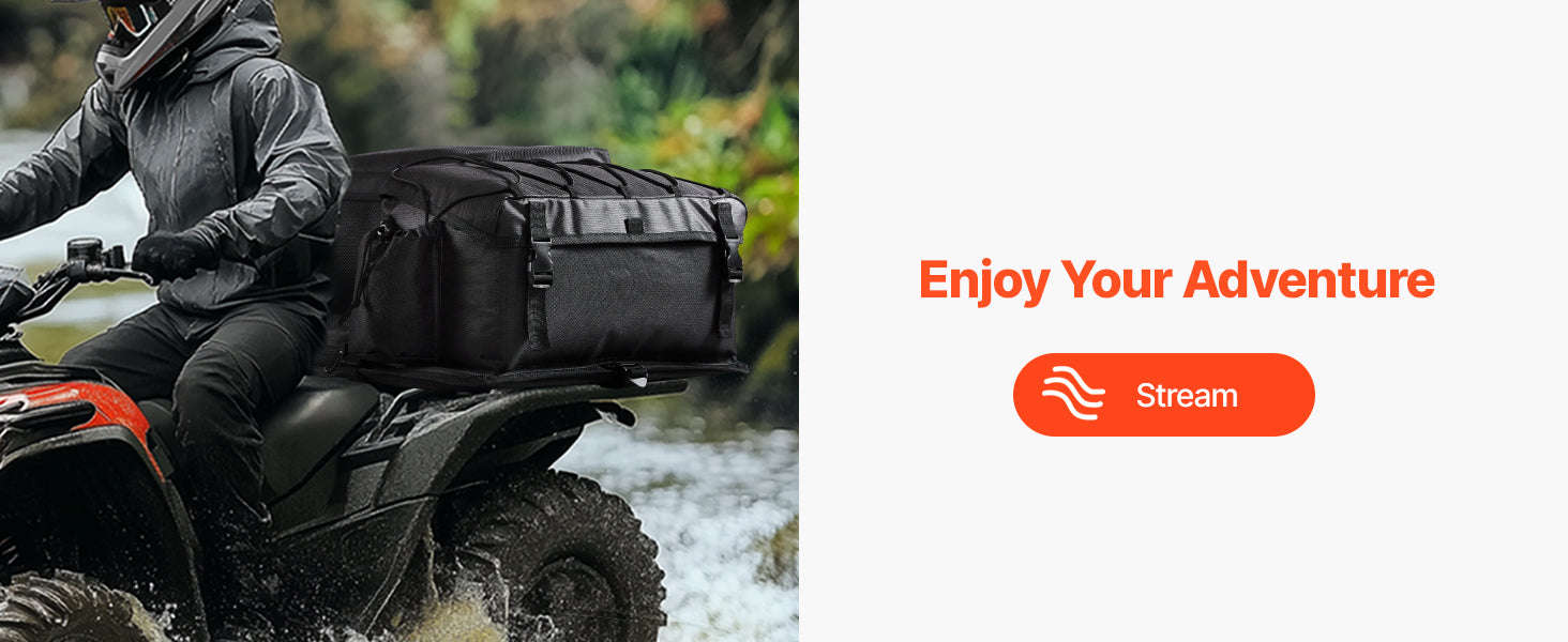 50L ATV Rear Storage Bag with Seat Cushion and Bottle Holder-50L / United States