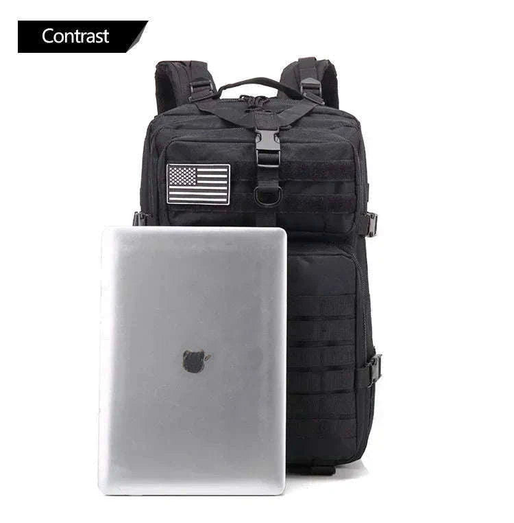 50L Tactical Backpack for Outdoor Travel and Trekking-Black / United States