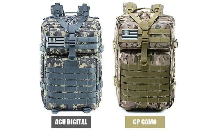 50L Tactical Backpack for Outdoor Travel and Trekking-Black / United States