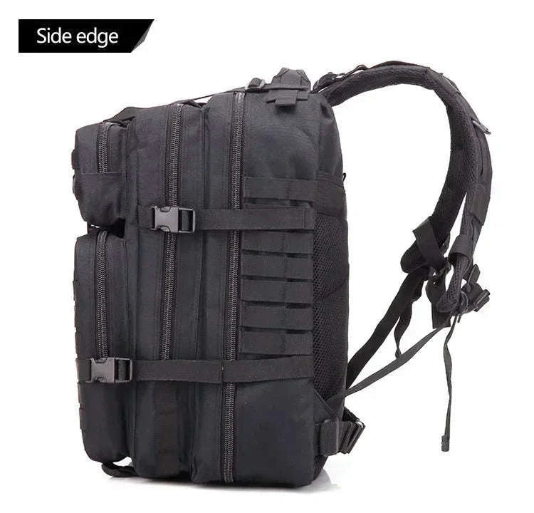 50L Tactical Backpack for Outdoor Travel and Trekking-Black / United States