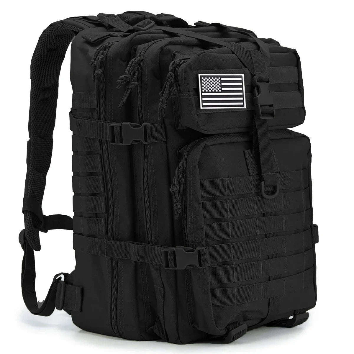 50L Tactical Backpack for Outdoor Travel and Trekking-Black / United States