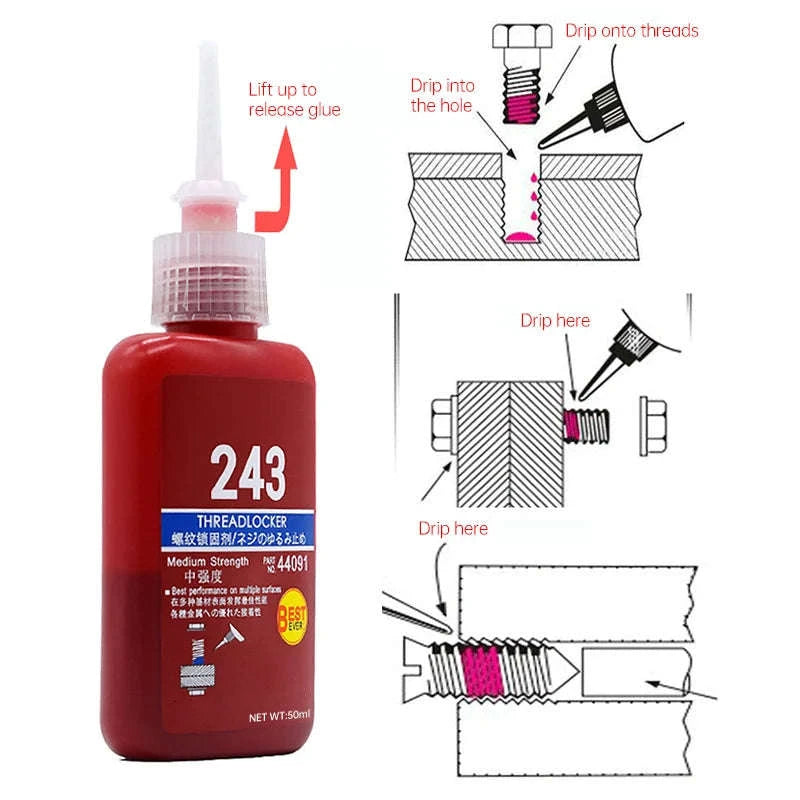 50ml High Strength Thread Locking Agent 242 243 272-222