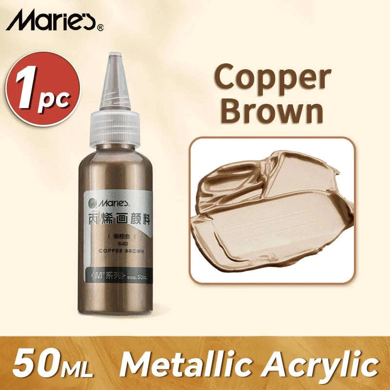 50ml Metallic Acrylic Paint in Pearlescent Gold & Silver-Pearlescent green