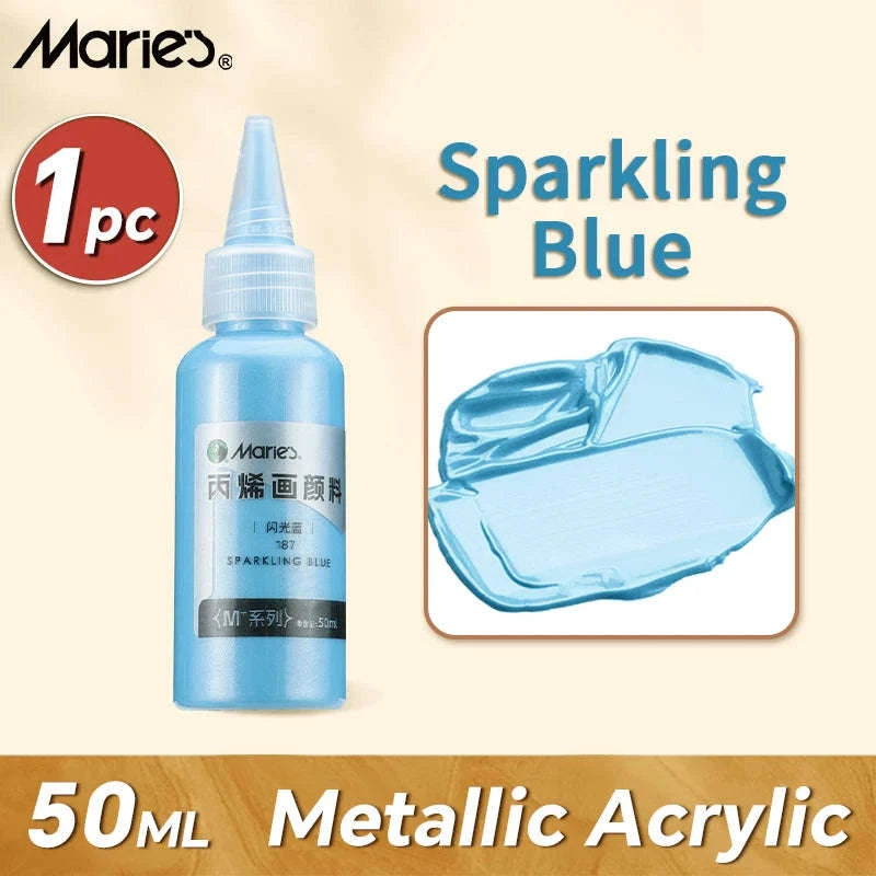 50ml Metallic Acrylic Paint in Pearlescent Gold & Silver-Pearlescent green