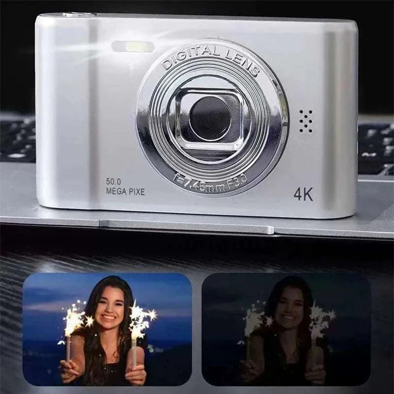 50MP 4K Digital Camera with Zoom and 2.4" Screen-