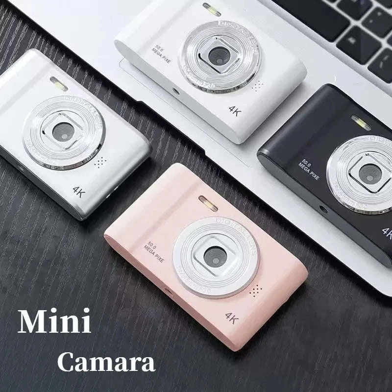 50MP 4K Digital Camera with Zoom and 2.4" Screen-Black-16G card