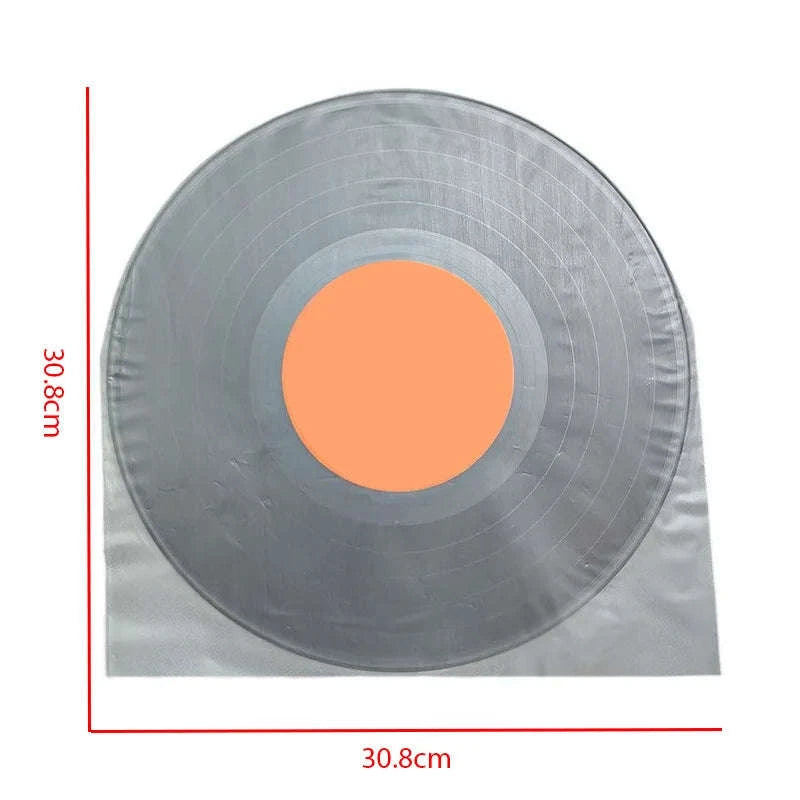 50Pcs 12 Inch HDPE Vinyl Record Inner Sleeves Anti-Static OPP Plastic Thickened 8 Silk Protective Bags for Audio Storage-30.8x30.8cm