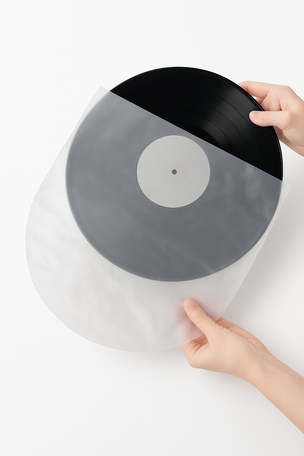 Conjunto de 50 capas protetoras antiestáticas internas de vinil HDPE de 12 polegadas para discos, saco protetor