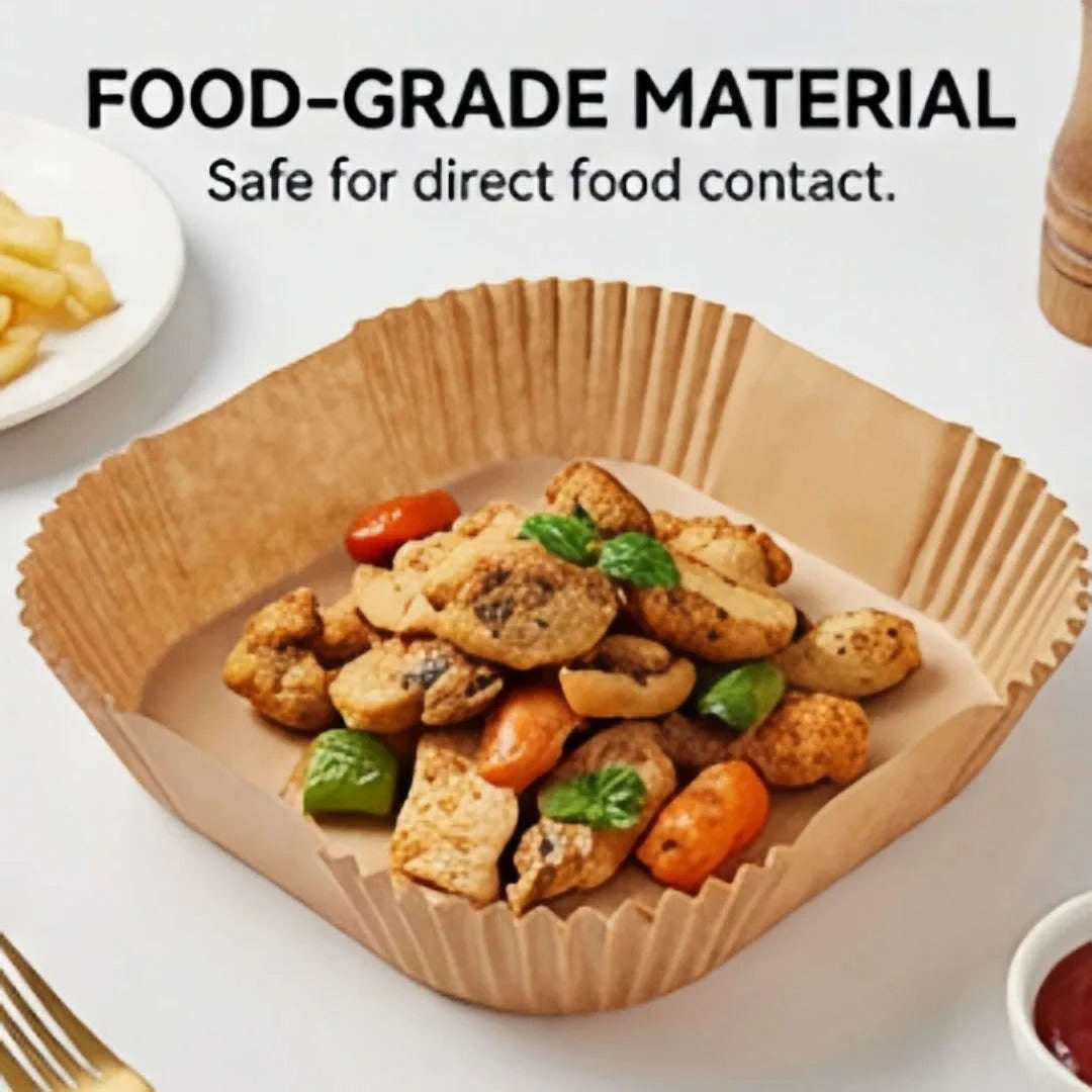 50pcs Air Fryer Liners 20cm Non-Stick Parchment Paper-United States