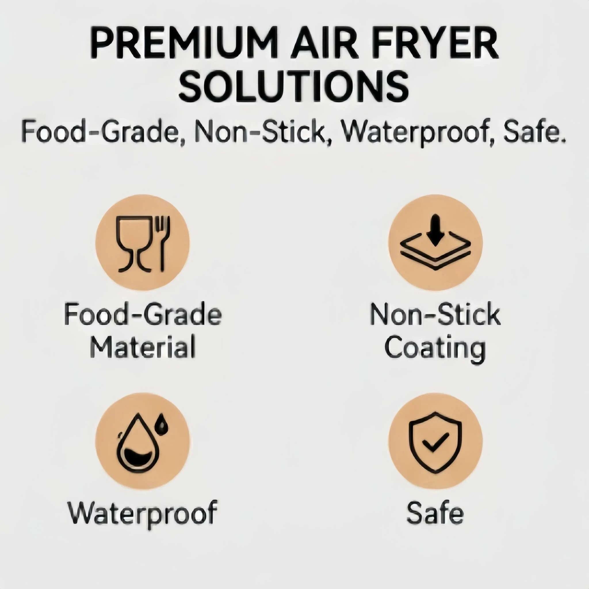 50pcs Air Fryer Liners 20cm Non-Stick Parchment Paper-United States