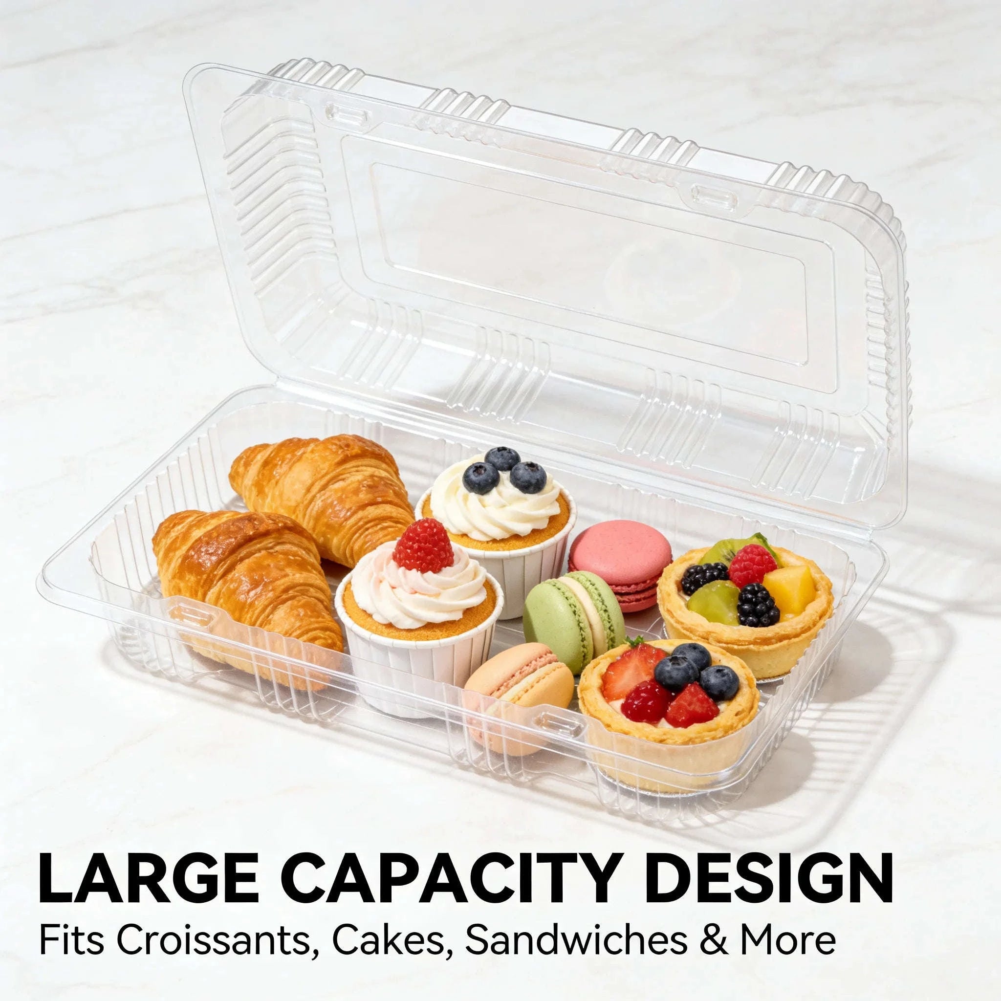 50pcs Clear Plastic Clamshell Food Containers for Takeout & Storage-3packs / United States