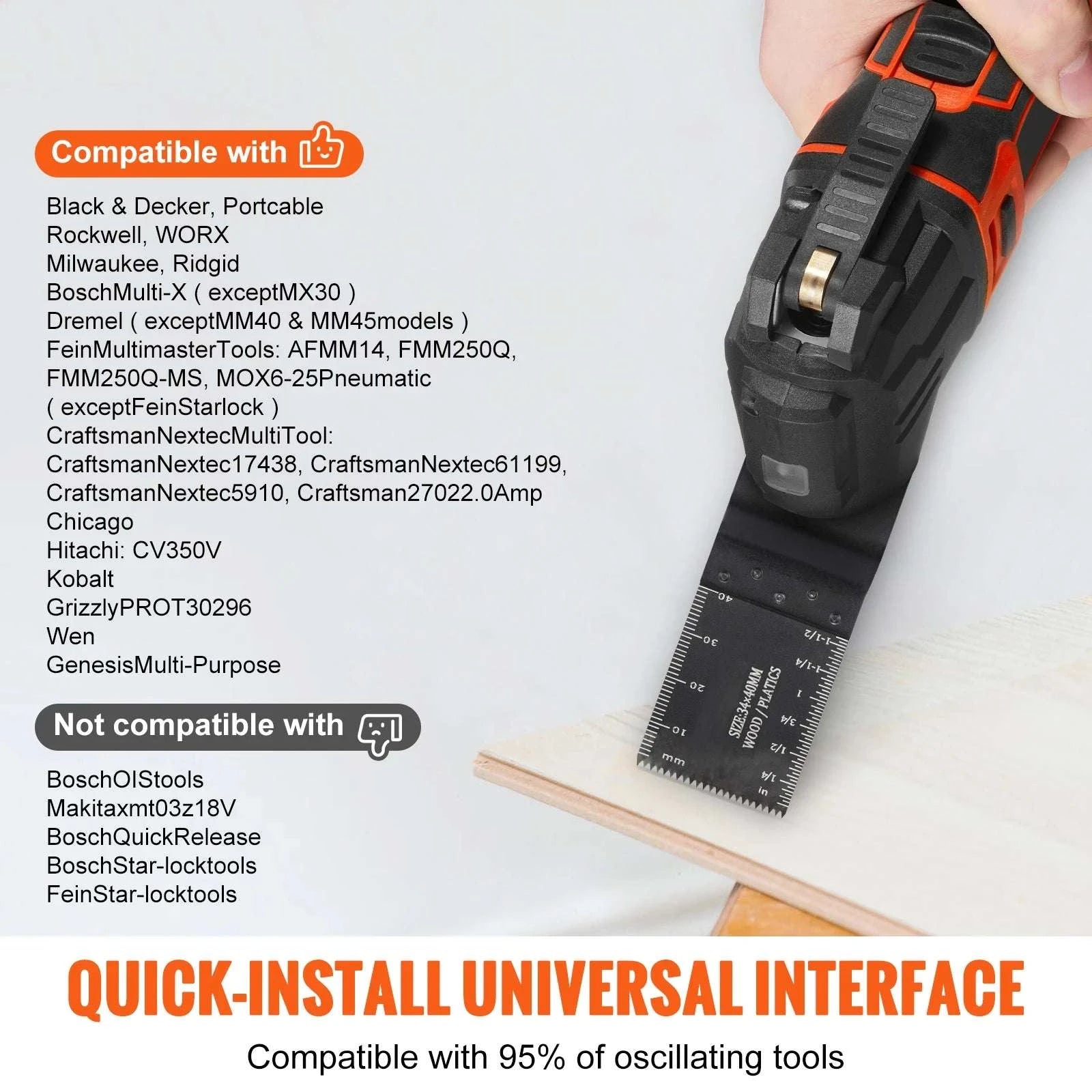 50PCS Oscillating Saw Blades Set Universal Quick Release Multitool-50PCS / United States