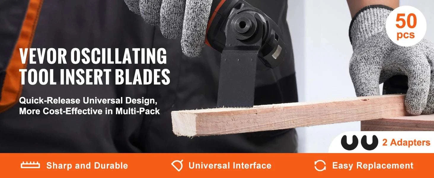 50PCS Oscillating Saw Blades Set Universal Quick Release Multitool-50PCS / United States