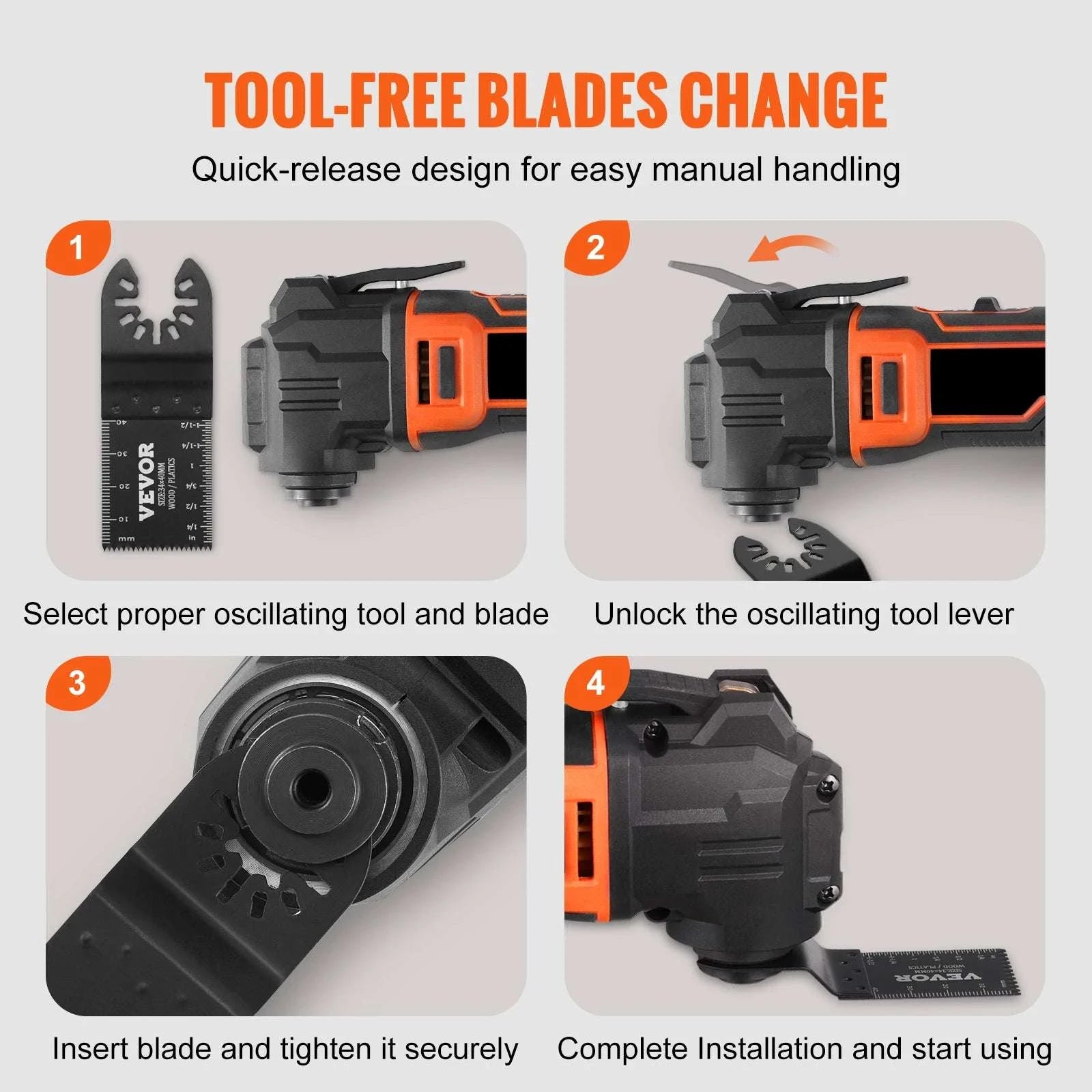 50PCS Oscillating Saw Blades Set Universal Quick Release Multitool-50PCS / United States