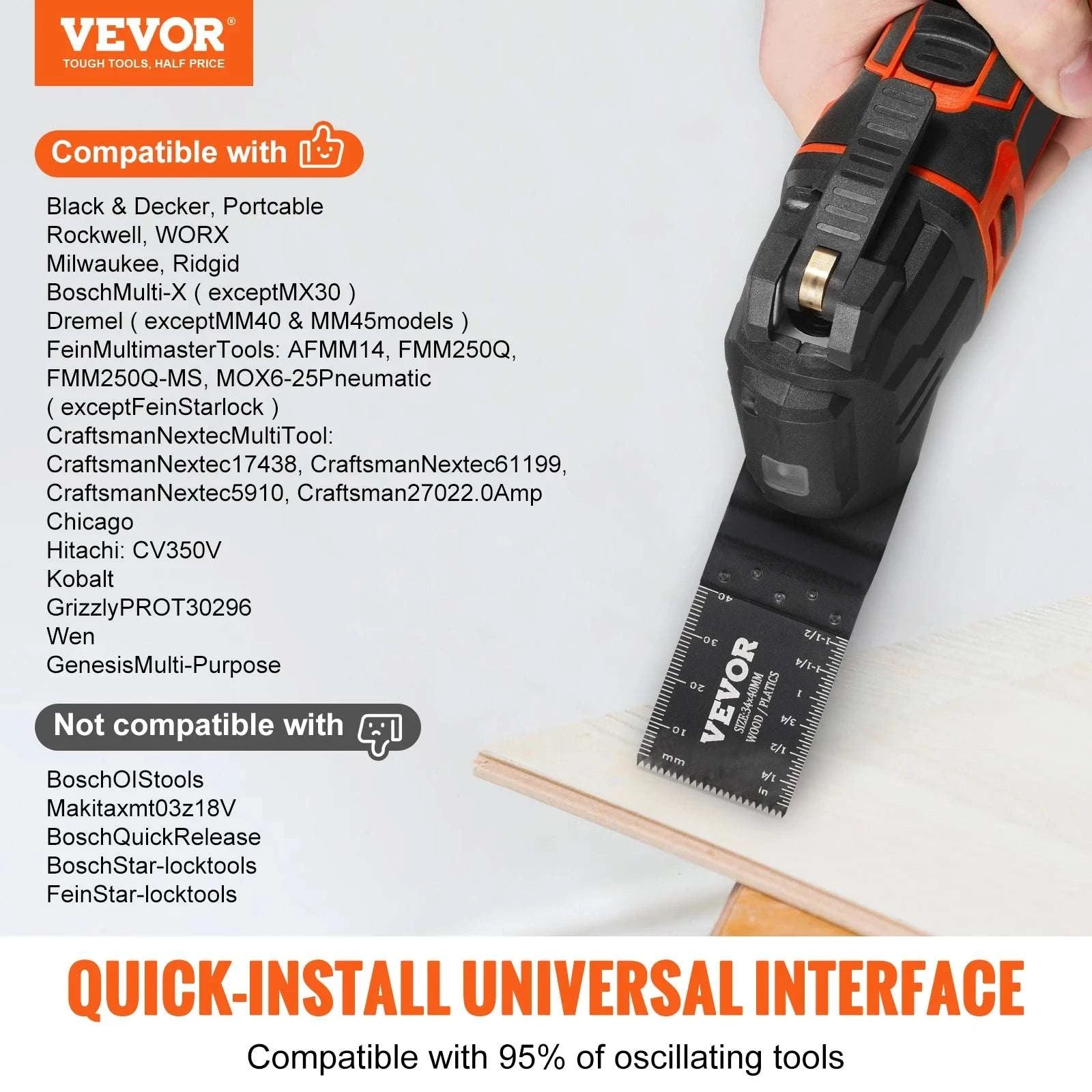 50PCS Oscillating Saw Blades Set Universal Quick Release Multitool-50PCS / United States