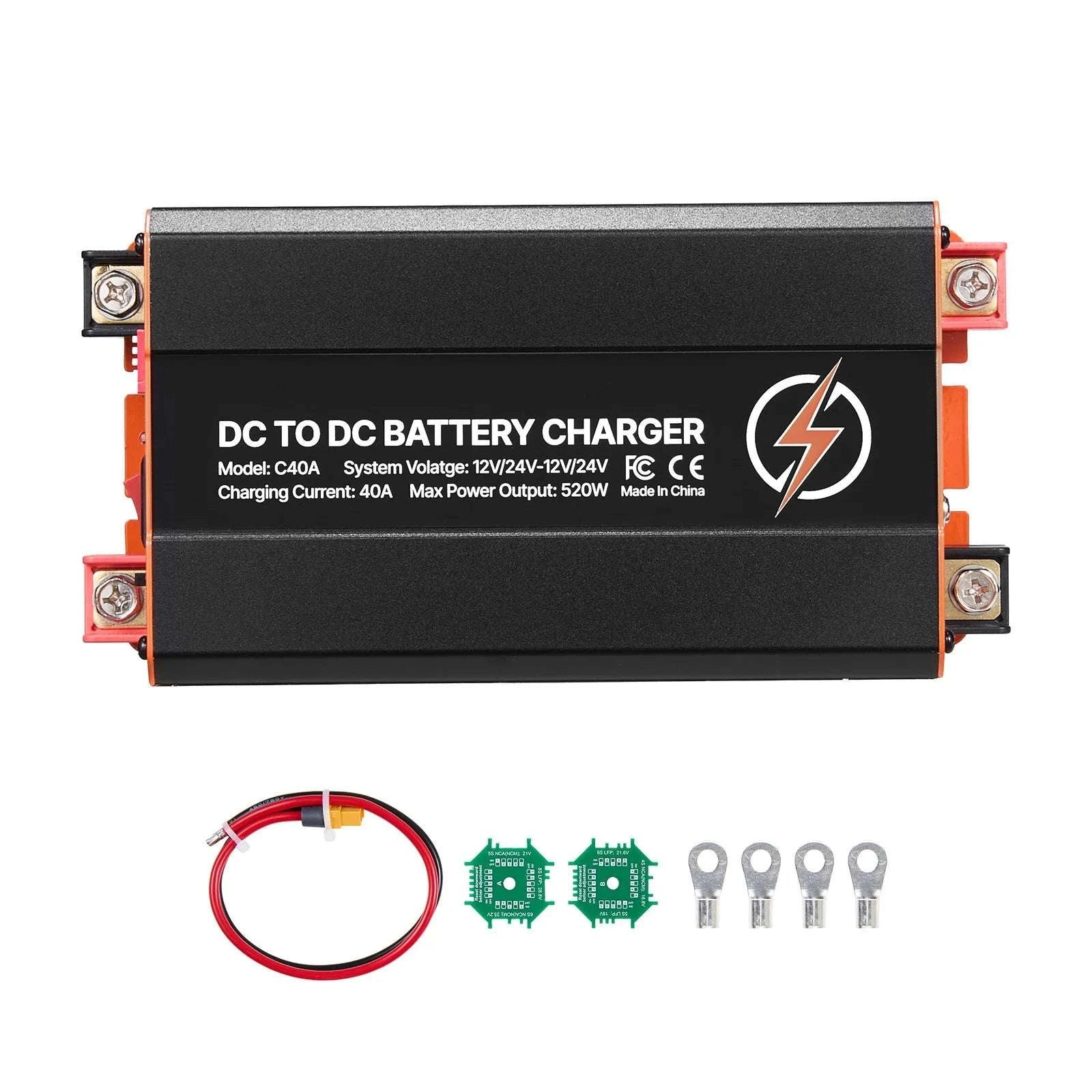 520W 40A DC to DC Battery Charger 12V/24V for RV & Off-Grid Use-40A / United States