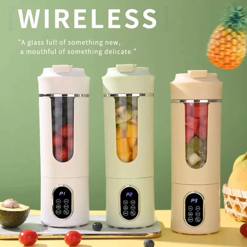 530ml Portable Wireless USB Charging Juicer Blender-White 7.4V / United States