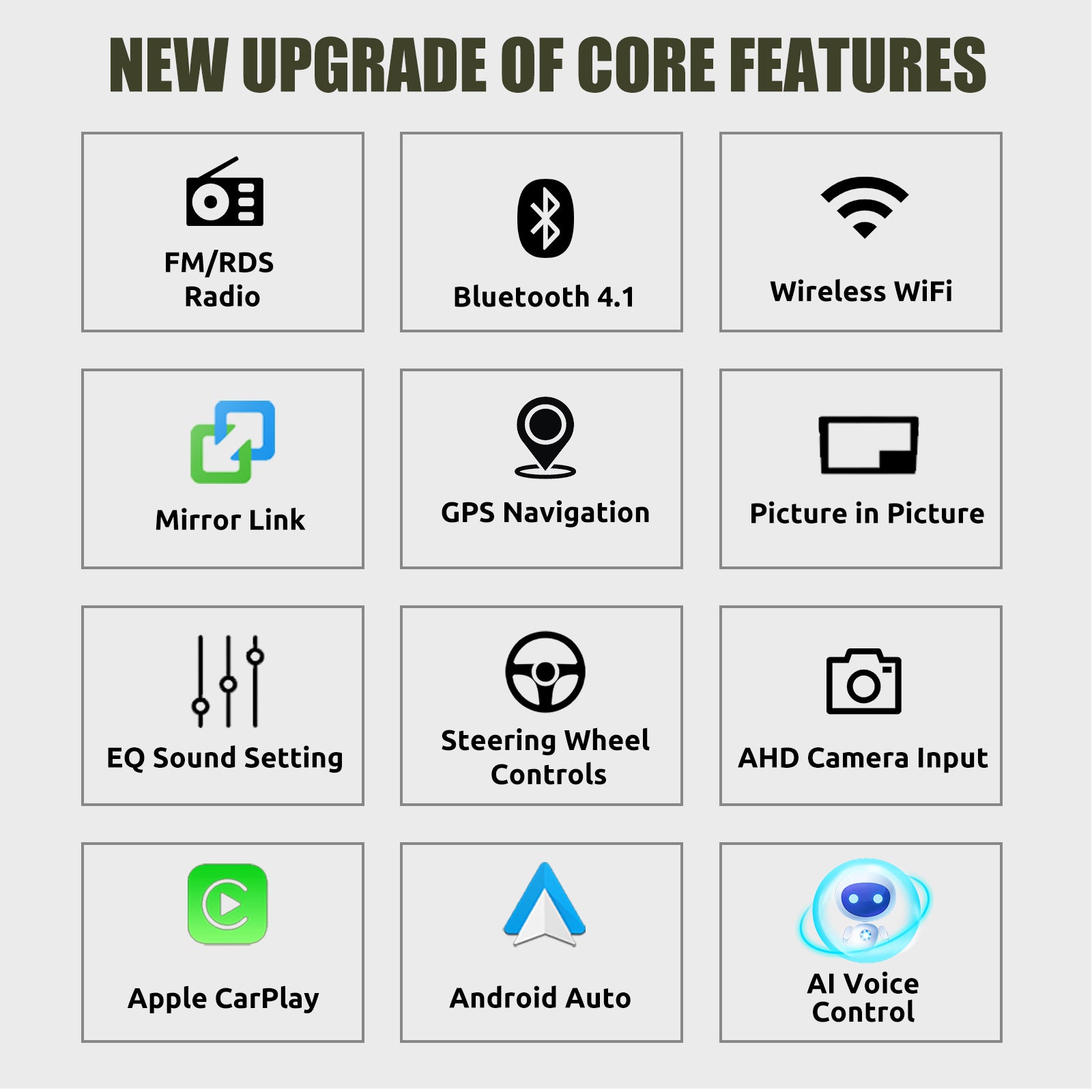 7" Android 14 Car Stereo for VW with CarPlay, GPS & Voice AI