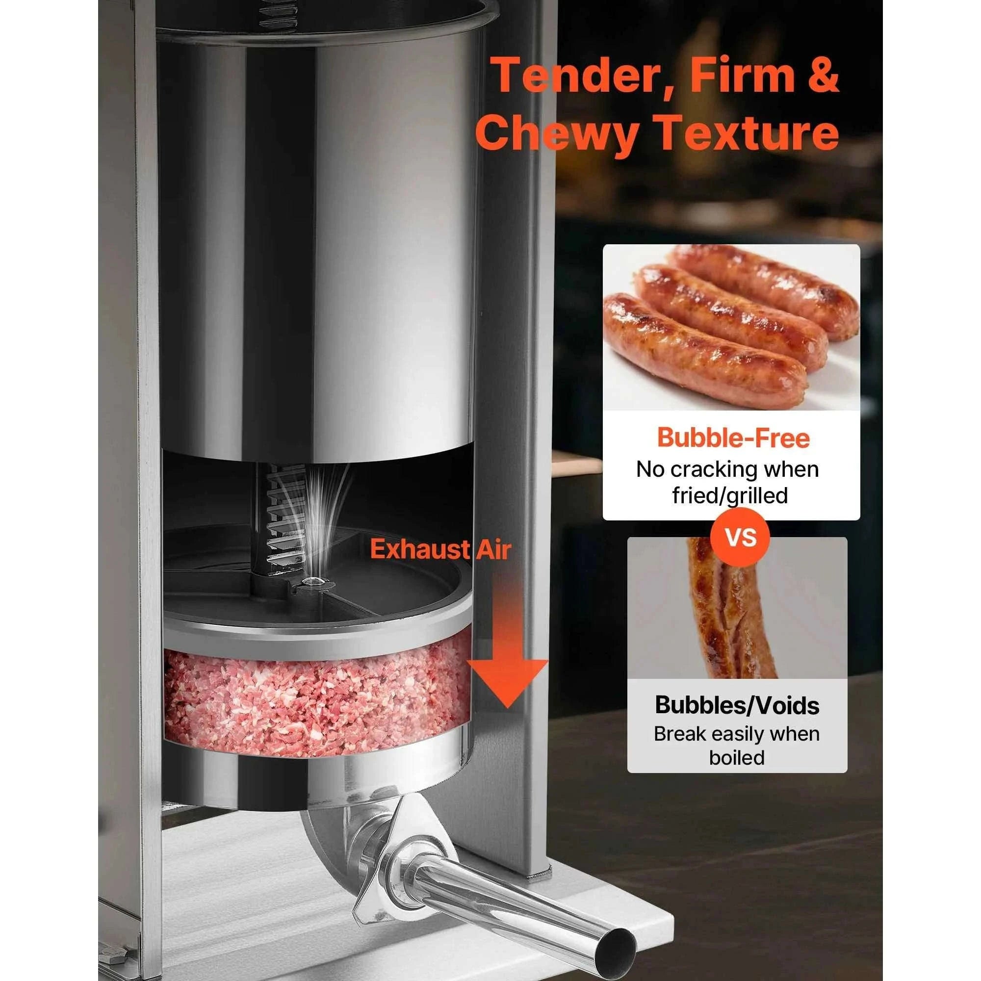 55 lb Electric Sausage Stuffer with Foot Pedal and 5 Tubes-25L / United States