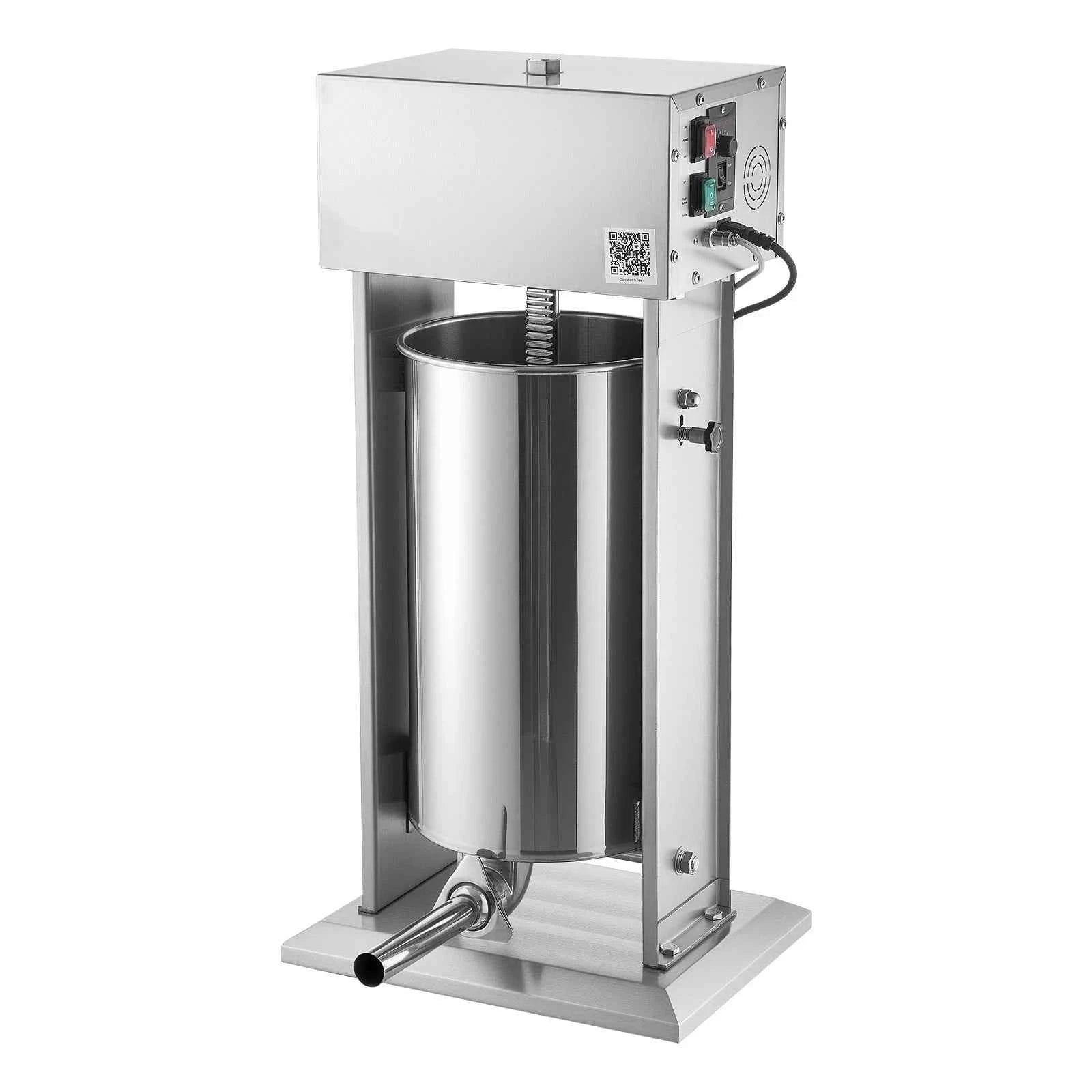 55 lb Electric Sausage Stuffer with Foot Pedal and 5 Tubes-25L / United States