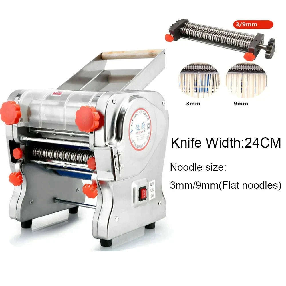 550W Electric Pasta Maker Noodle Machine with Adjustable Thickness-width 24cm 2mm 6mm / US / 110 V|United States