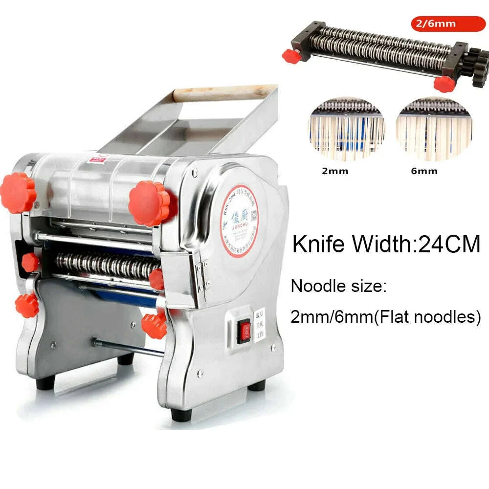 550W Electric Pasta Maker Noodle Machine with Adjustable Thickness-width 24cm 2mm 6mm / US / 110 V|United States