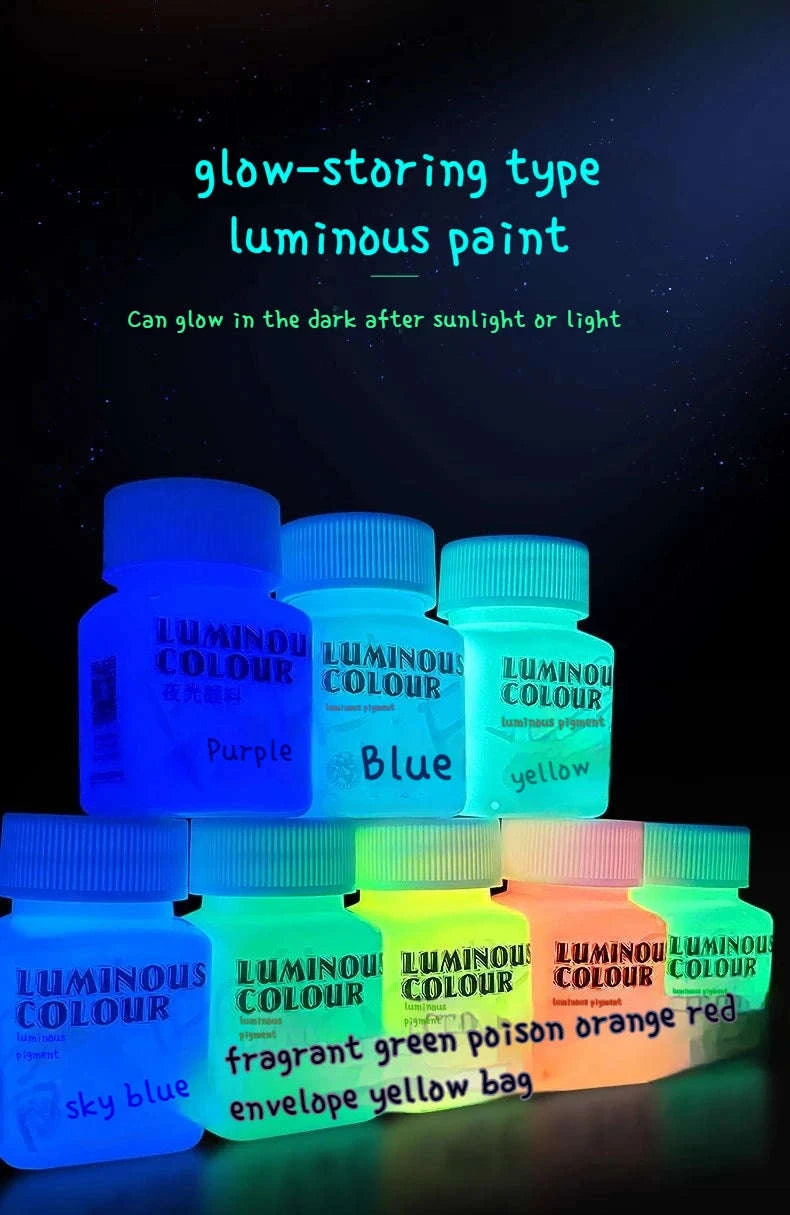 58ML Fluorescent Acrylic Pigment – Glow in the Dark-Purple B / CHINA