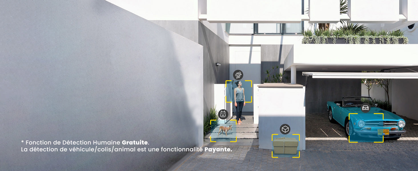 ieGeek 5MP Wireless Outdoor WiFi Surveillance Camera, Solar Camera, 360 Degree Camera, Human PIR Detection, Colour Night Vision