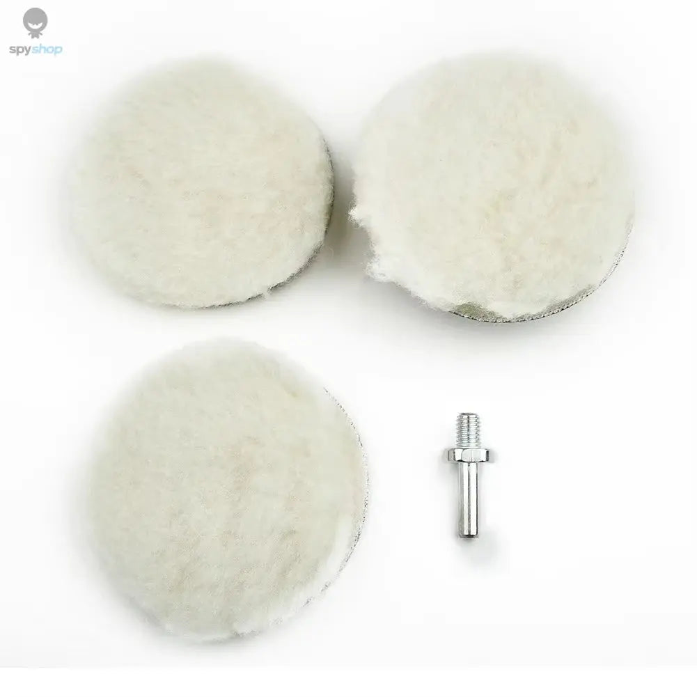 5Pcs 4 Inch Flocking Sanding Disc Hook And Loop Backing Buffing Pads Wool Polishing Wheel For Electric Drill Polisher