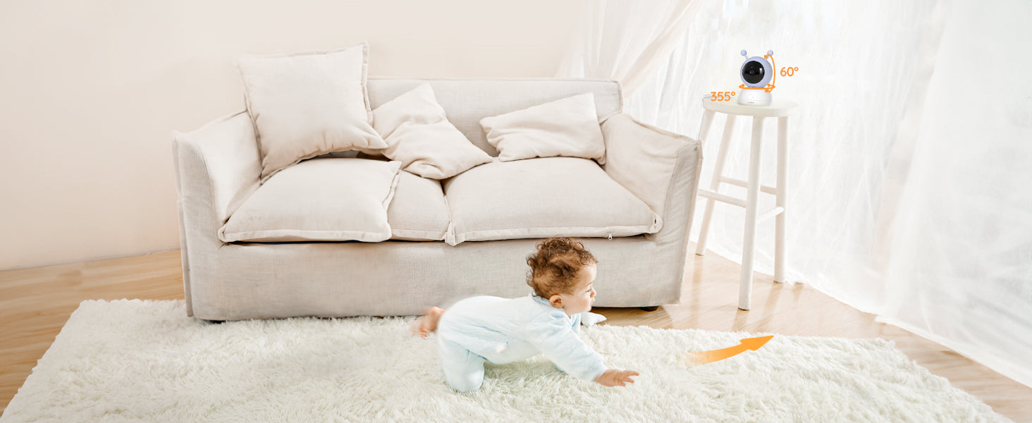 BOIFUN 2K WiFi Baby Monitor with 5'' Screen, 2-Way Talk