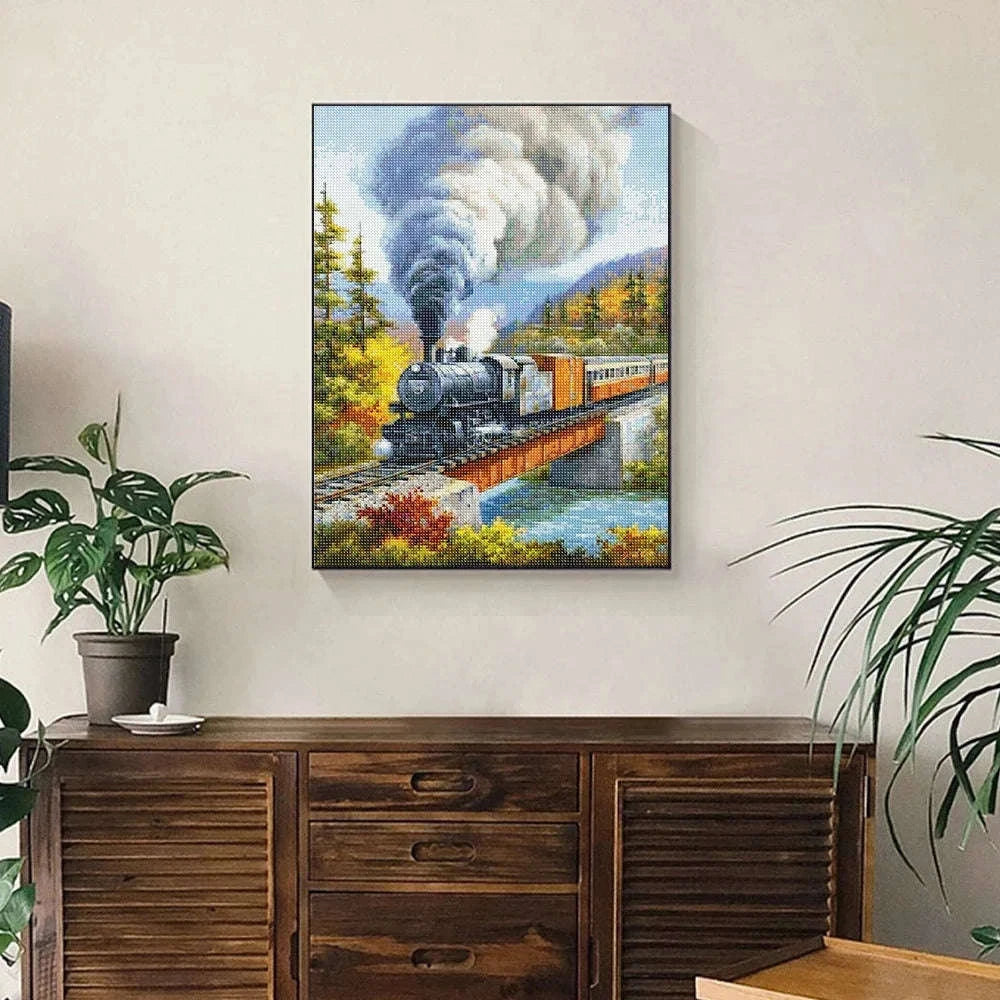 5D Forest Landscape Diamond Painting Kit-FDX3693 / 50x70cm Square