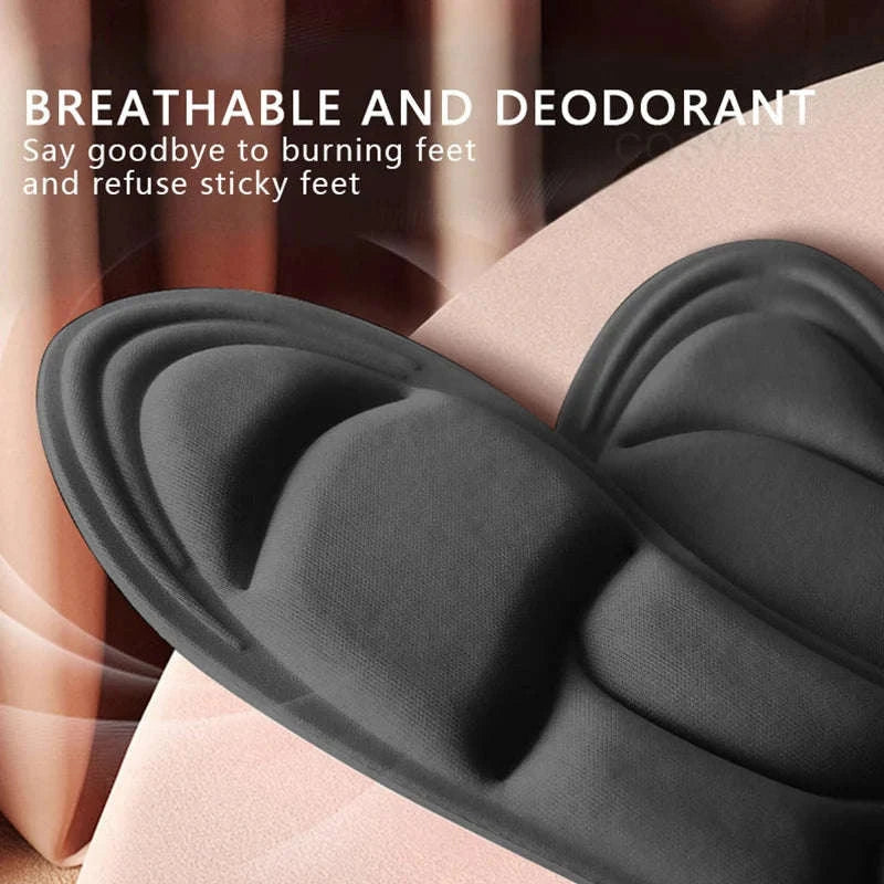 5D Massage Memory Foam Insoles for Shoes-2pairs-Beige / EU39-40