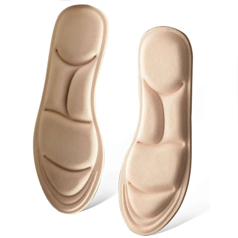 5D Massage Memory Foam Insoles for Shoes-2pairs-Beige / EU39-40