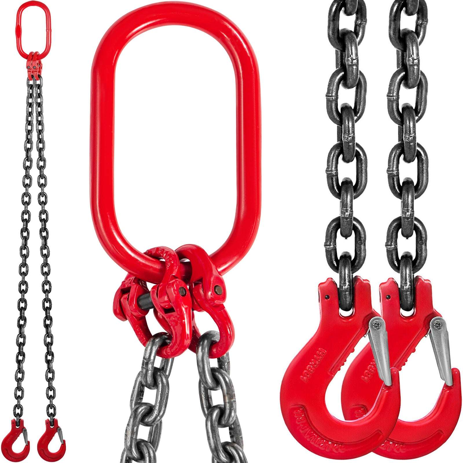 5FT G80 Lifting Chain Sling with Grab Hooks 3/8" 8800lb Capacity-United States
