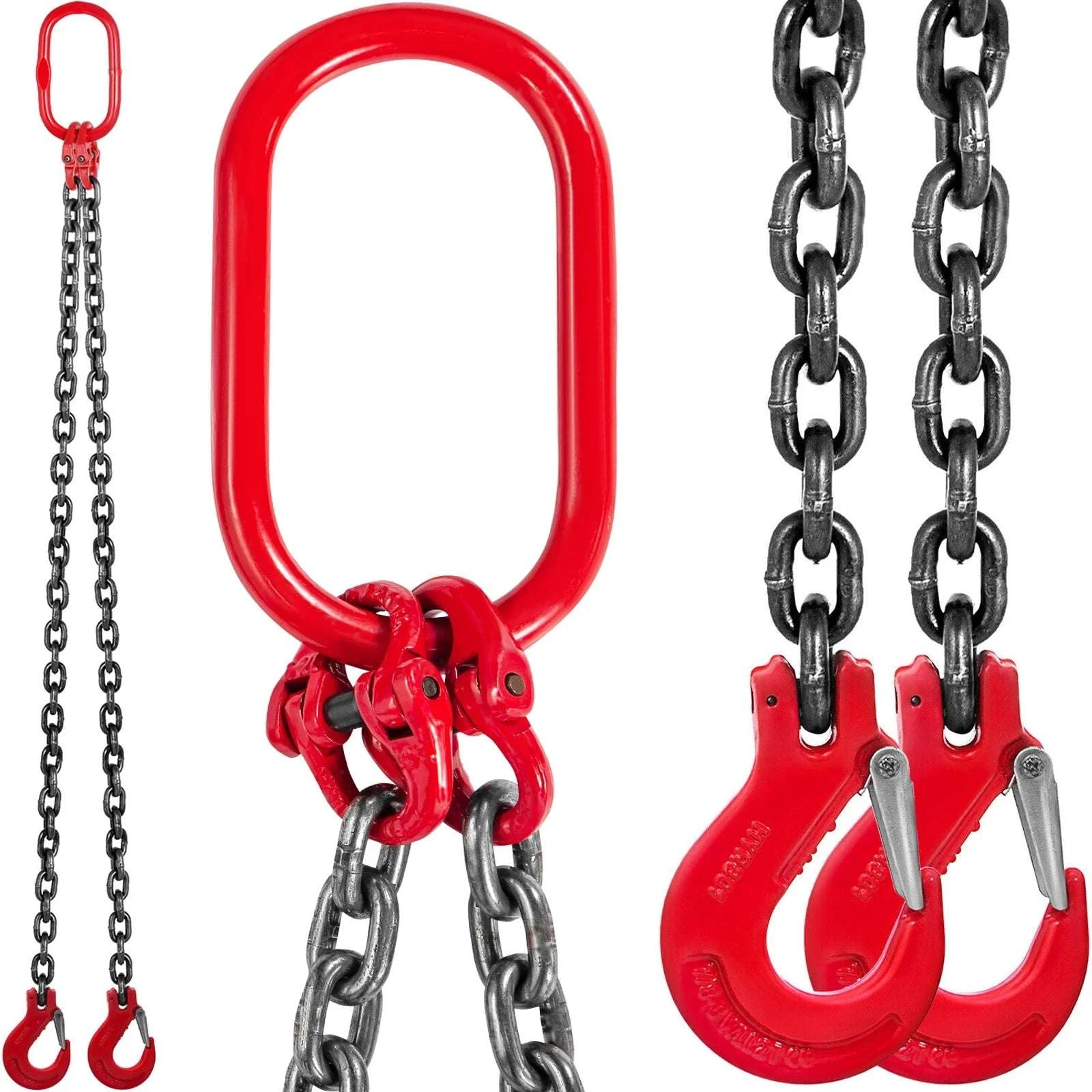 5FT G80 Lifting Chain Sling with Grab Hooks 3/8" 8800lb Capacity-United States