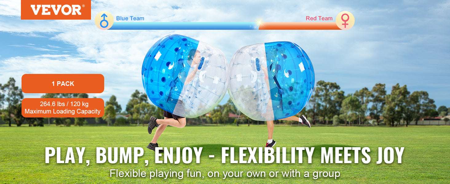 5FT Inflatable Bumper Ball for Teens & Adults Outdoor Fun-Red / United States