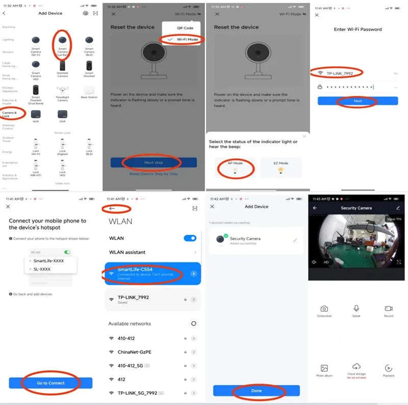5G Tuya Door Eyehole Security Camera 1080P HD-black