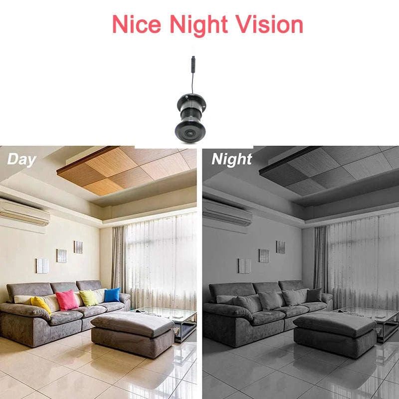 5G Tuya Door Eyehole Security Camera 1080P HD-black