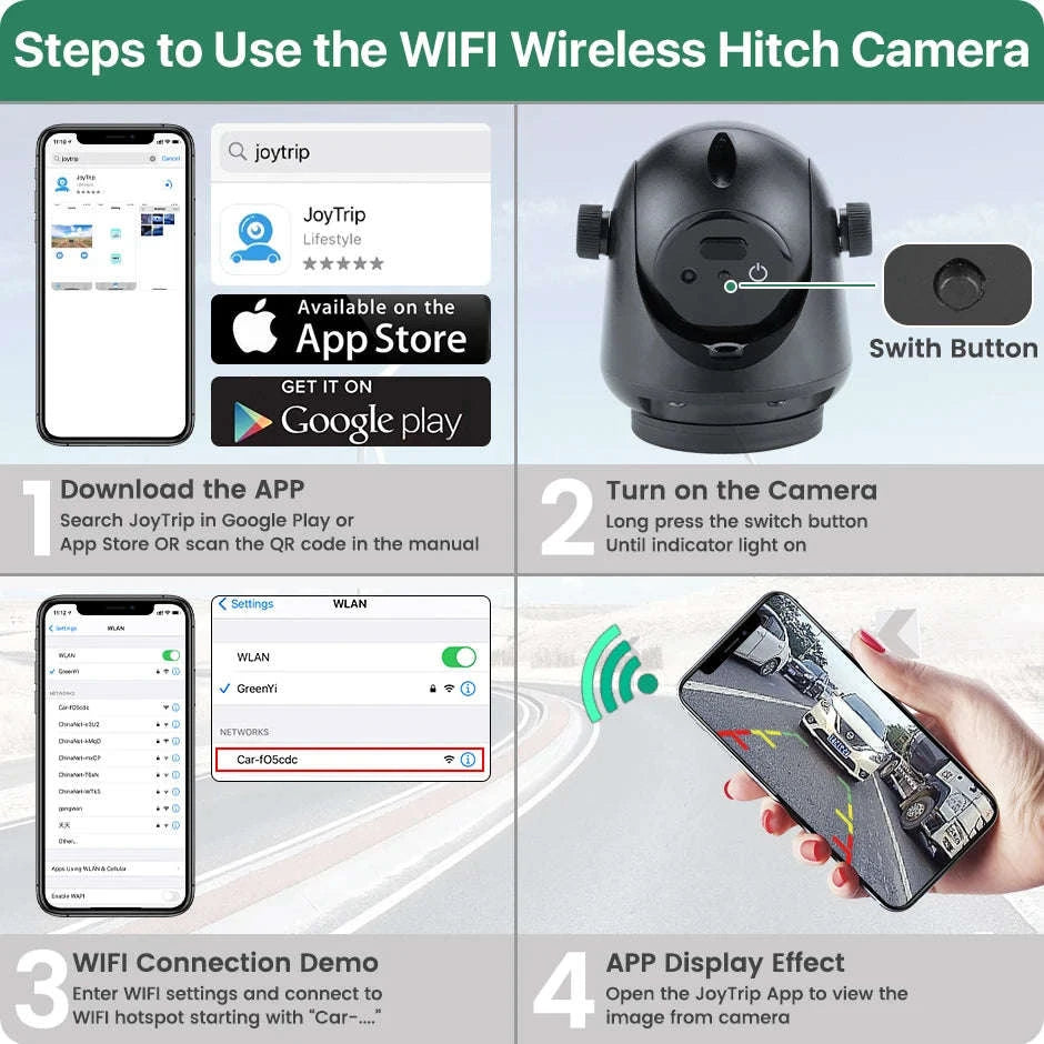 5G WiFi Magnetic Wireless Rear View Camera for Trailer RV Truck-China Mainland