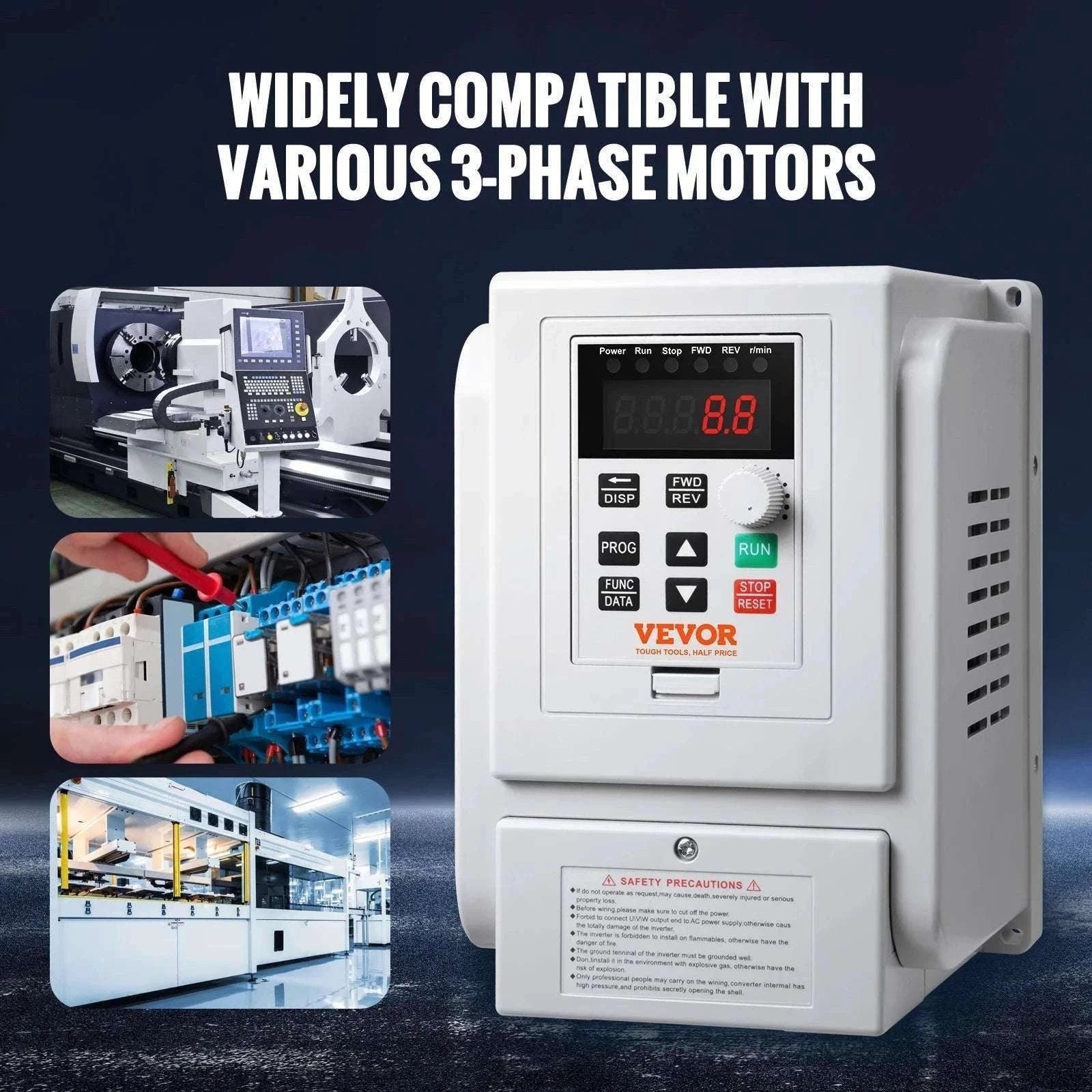 5HP 4KW Variable Frequency Drive 220V Single to 3 Phase Motor Control-10HP 220V / United States