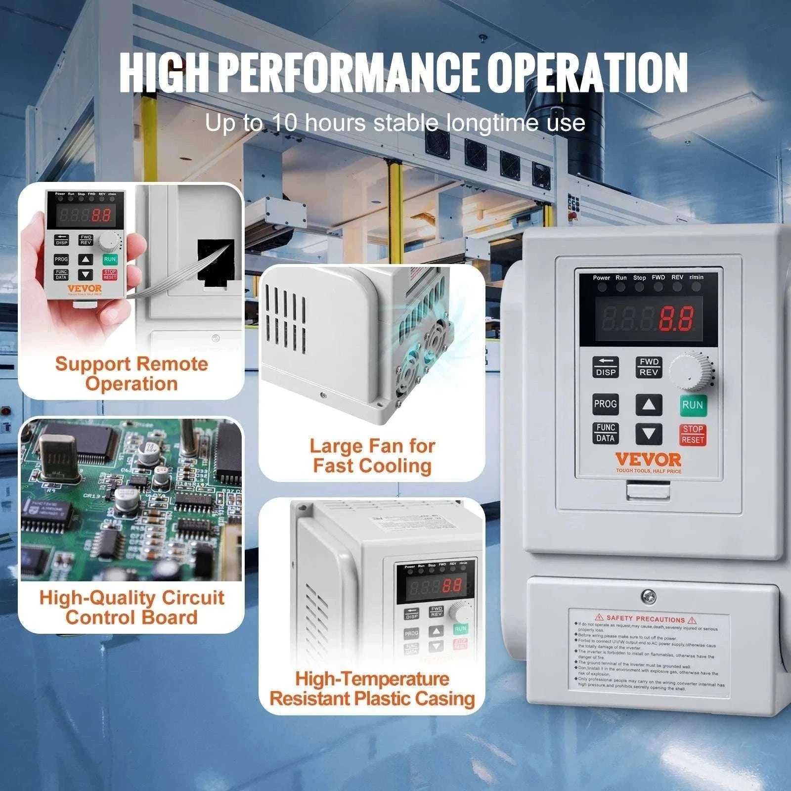 5HP 4KW Variable Frequency Drive 220V Single to 3 Phase Motor Control-10HP 220V / United States